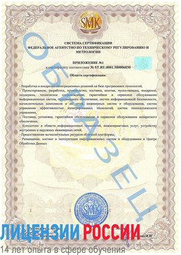 Образец сертификата соответствия (приложение) Саранск Сертификат ISO 27001