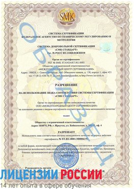 Образец разрешение Саранск Сертификат ISO 50001