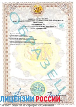Образец сертификата соответствия (приложение) Саранск Сертификат ISO 14001
